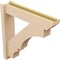 Ekena Millwork 6-in W x 28-in D x 28-in H Balboa Slat Rough Cedar Woodgrain TimberThane Outlooker, Primed Tan OUTUR060X28X28BOA24RCPR - alternate 4